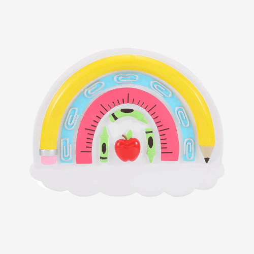 SCHOOL SUPPLIES RAINBOW ORNAMENT - OR2544