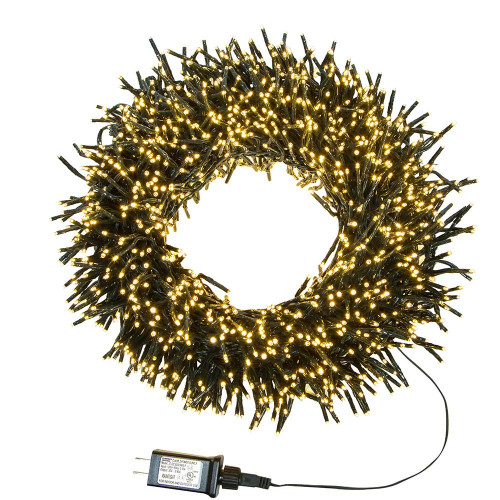 2000 65 FEET CLUSTER GARLAND WITH LED WARM WHITE - AD1005WW