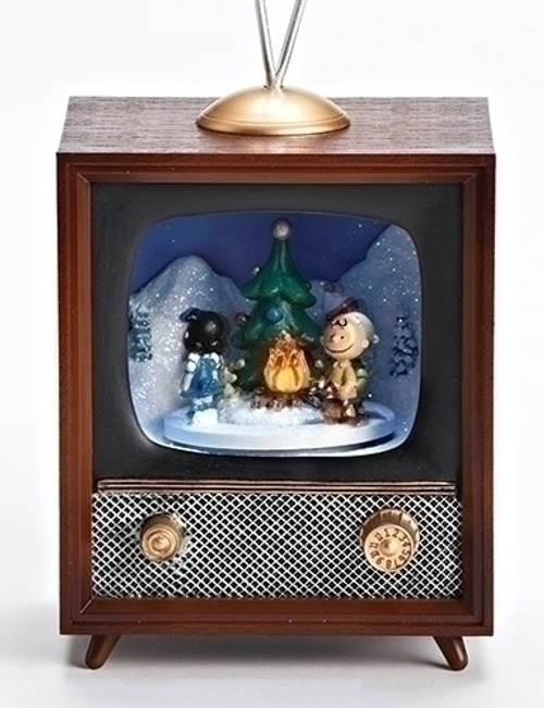 5" MUSICAL SNOOPY CAMPFIRE TV  - 31012
