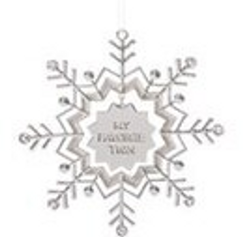 SNOWFLAKE ORN H - 131040