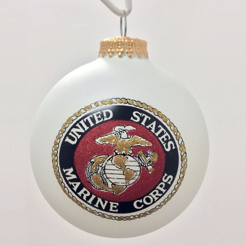 UNITED STATES MARINE CORPS PROUD GLASS ORNAMENT - 152