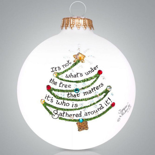 GATHERED TREE GLASS ORNAMENT - 2233 GATHERED TREE GLASS ORNAMENT - 2233