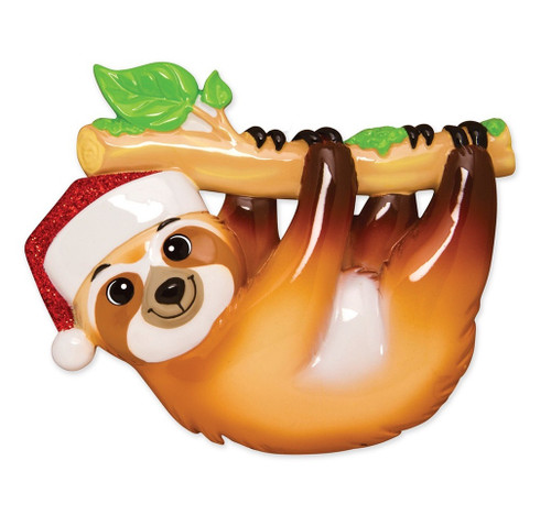 SLOTH IN SANTA HAT ORNAMENT - OR1594