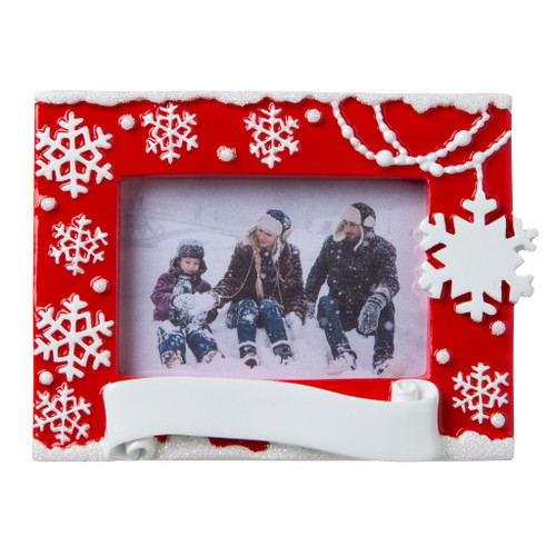 SNOWFLAKE PICTURE FRAME ORNAMENT - PF1852-R