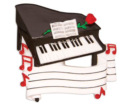 PIANO WITH ROSE ORNAMENT - OR1618