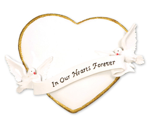 IN OUR HEARTS FOREVER HEART ORNAMENT - OR782