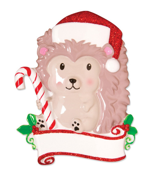 HEDGEHOG IN SANTA HAT ORNAMENT - OR1586