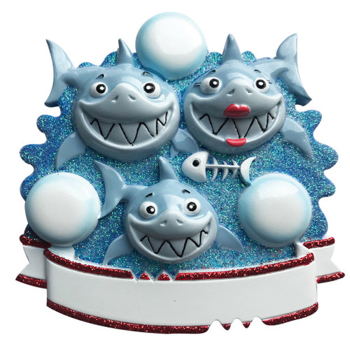 3 SHARK FAMILY ORNAMENT - OR1969-3