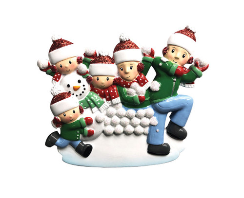 5 SNOWBALL FAMILY ORNAMENT - OR1788-5
