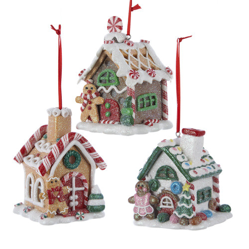 LED GINGERBREAD HOUSE ORNAMENT - D1477