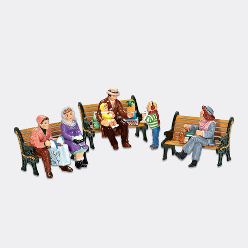 SNOW VILLAGE - SITTING IN THE VILLAGE - SET OF 6 - 56.55197