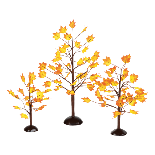 VILLAGE - AUTUMN MAPLE TREE SET/3 - 810845