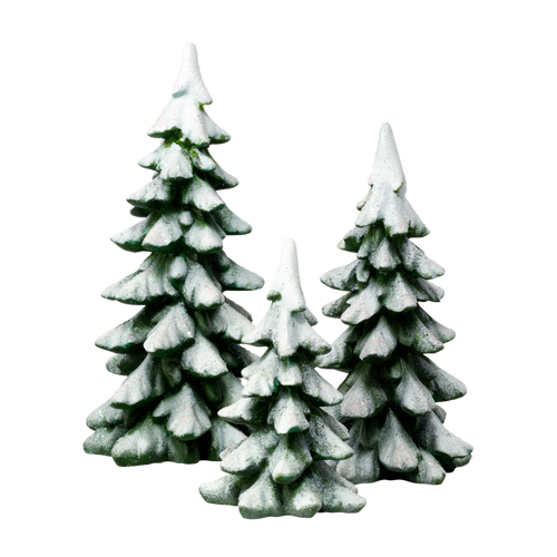 VILLAGE - WINTER PINES SET OF 3 - 4020261