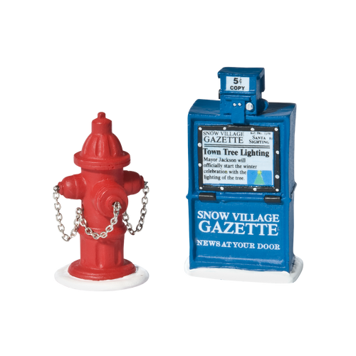 VILLAGE - FIRE HYDRANT,  PAPER BOX SET OF 2  - 809013