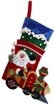Santa Train Stocking by Mark Roberts