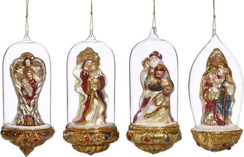 ANGEL NATIVITY DOME ORN