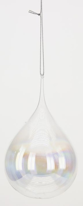 IRIDESCENT TEAR DROP ORNAMENT - 38-03239-A
