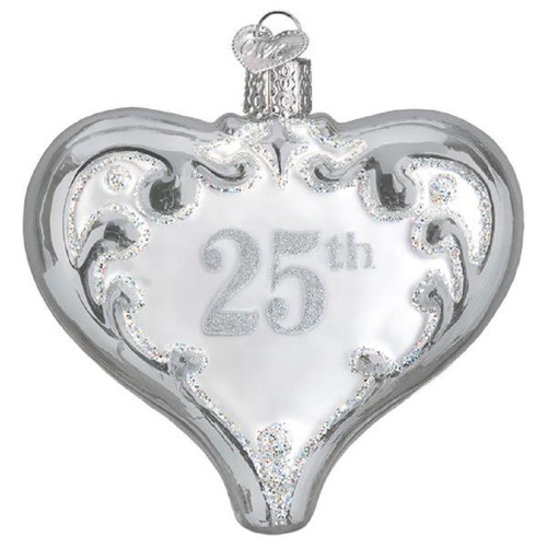 25TH ANNIVERSARY HEART ORNAMENT - 30055 25TH ANNIVERSARY HEART ORNAMENT - 30055