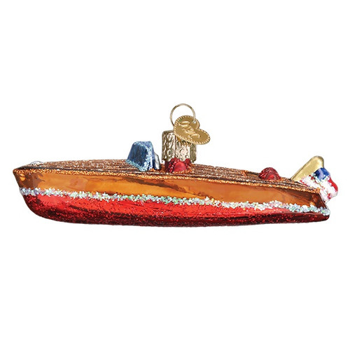 Classic Wooden Boat by Old World Christmas 46087