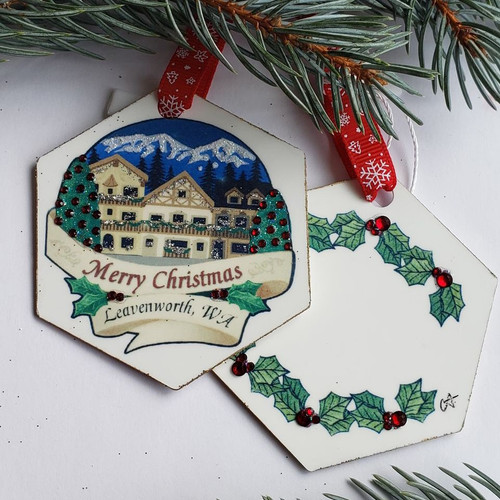 MERRY CHRISTMAS TOWN ORNAMENT - CA042
