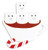 FAMILY OF 4 MARSHMALLOWS HOT CHOCOLATE ORNAMENT - OR1213-4