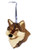 WOODEN WOLF ORNAMENT - ORN1072