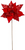 GLITTER VELVET POINSETTIA PICK 19" - 04-21508