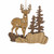 WOODEN DEER SCENE ORNAMENT - D3597