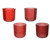 RED GLASS TEALIGHT HOLDER - 645451
