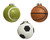 GLITTER SPORTS BALL - 740389