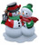 FAMILY OF 2 RED AND GREEN SNOWMAN COUPLE ORNAMENT - OR2255-2 FAMILY OF 2 RED AND GREEN SNOWMAN COUPLE ORNAMENT - OR2255-2