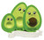 AVOCADO FAMILY EXPECTING WITH 1 CHILD ORNAMENT - OR2182-1