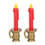 Set of 2 street lights for your Village display. Giant candles add a unique and classic look. This lighted accessory is hand-crafted, hand-painted, resin. Battery box included, 2 C batteries required.