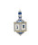GLASS DREIDEL ORN - NB1723