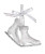 GLITTERED ICE SKATES ORNAMENT - T2729