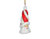 CANDY CANE HAT SANTA ORNAMENT 5" - S1006