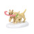 Peppermint Pups, this general accessory is hand-crafted, hand-painted, Resin. Two dogs, a Golden Retriever and a terrier, share a candy cane in the snow.