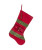 GREEN AND RED GATHERED BORDER STOCKING - SG0287