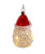 GLASS USB WARM WHITE LED SANTA MOON ORNAMENT - USB0509