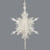 3D SNOWFLAKE ORNAMENT WHITE GLITTER - 136622