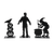 HALLOWEEN - SPOOKY SILHOUETTES SET OF 3 - 6011479