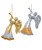 OMBRE GOLD AND SILVER ANGEL ORN - T3424