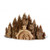 DOLFI ITALIAN HAND CARVED BARK TREE SHAPED NATIVITY SHORT - 3.3" L - 231410000N