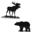 VILLAGE - WILD ANIMAL SILHOUETTES - SET OF 2 - 6012028
