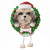 PURE BREED DOG IN WREATH ORNAMENT - SHIH TZU - OR1712-ST