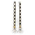CHECK DINNER CANDLES - BLACK AND IVORY - SET OF 2 - 33650-16