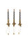 COURTLY CHECK GLASS CANDLE CLIP - SET OF 3 - 53913-1702