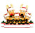 5 REINDEER FAMILY TABLE TOPPER - TT1527-5 5 REINDEER FAMILY TABLE TOPPER - TT1527-5