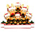 6 REINDEER FAMILY TABLE TOPPER - TT1527-6
