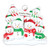 FAMILY OF 8 SNOWMEN IN THE NOTHPOLE TABLE TOPPER - TT967-8